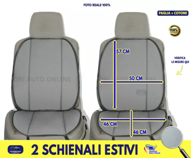 COPRISEDILI AUTO ESTIVI universali schienali sedile cotone paglia set  fresco kit EUR 39,90 - PicClick IT