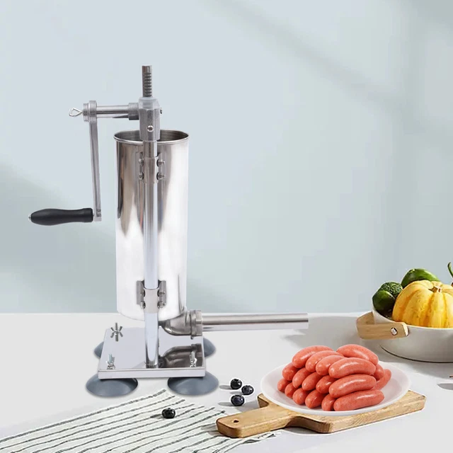 Vertical Sausage Stuffer Meat Filler Maker Homemade 6.6lbs 3L with 11 Tubes US