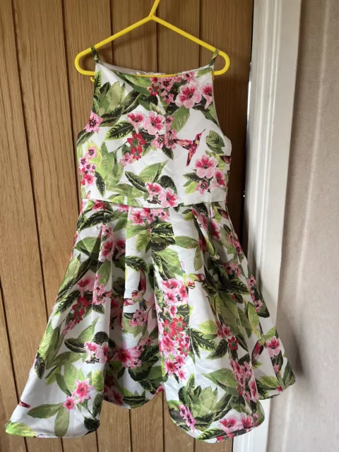 Stunning Girls Monsoon Floral Print Occassion Party Summer Dress Age 8 Years