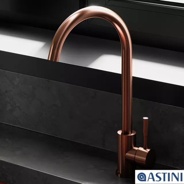 Astini Echo Brushed Stainless Steel Copper Kitchen Sink Mixer Tap HK104