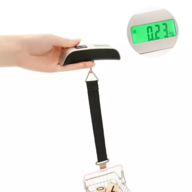 50kg/10g Portable Travel LCD Digital Hanging Luggage Scale Electronic Weight