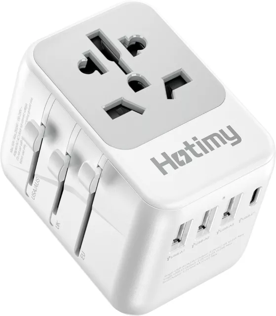 Global Travel Adapter with USB C Plug Adaptor Business Charger  4 Plug