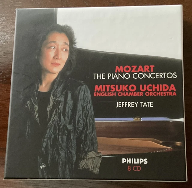 MOZART THE PIANO Concertos Mitsuko Uchida, Jeffrey Tate, ECO. 8 CD