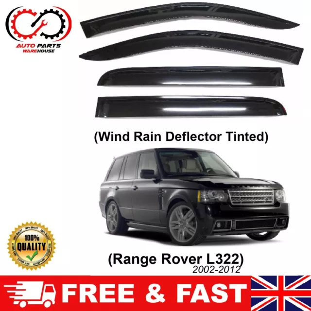 Window Wind/rain deflector tinted smoked kit for Range Rover L322 2002-12 vogue