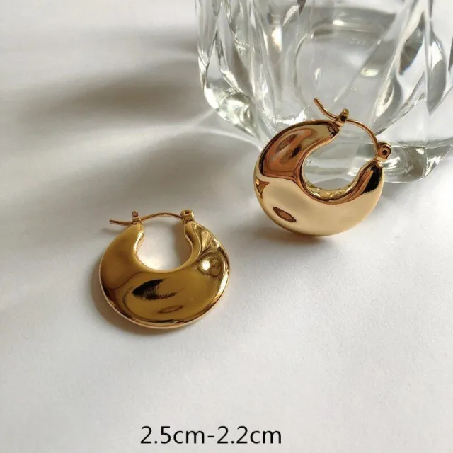 French Cicle Earrings Elegant Retro Earrings Face Geometric Womens Jewelry 1pair