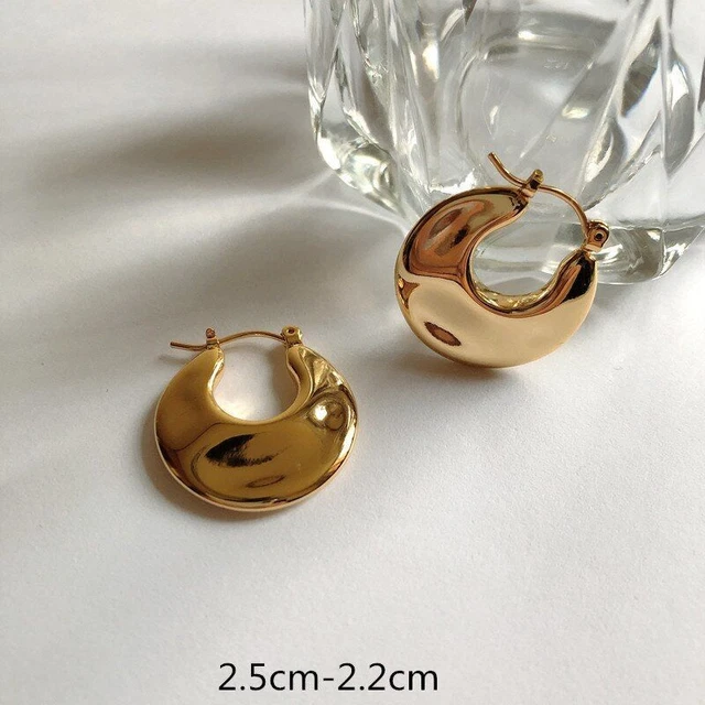 French Cicle Earrings Elegant Retro Earrings Face Geometric Womens Jewelry 1pair