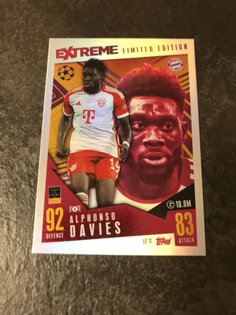Match Attax Extra Champions League 23/24 ALPHONSO DAVIES LIMITED EDITION LE11