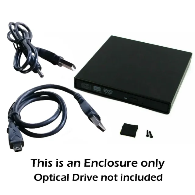 USB 2.0 IDE CD DVD RW Burner PATA Optical Drive External Enclosure Case Only