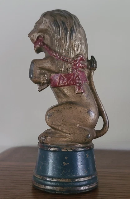 VINTAGE Cast Iron Circus Lion on Tub Coin Still Bank-AC WILLIAMS-ORIGINAL PAINT