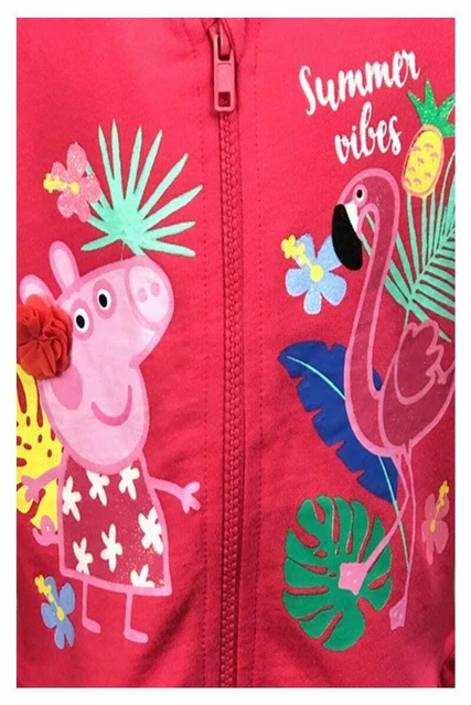 Cardigan Peppa Pig Ragazze Giacca con Cappuccio Estate Bambini Bambini Bambino Hawaii 3