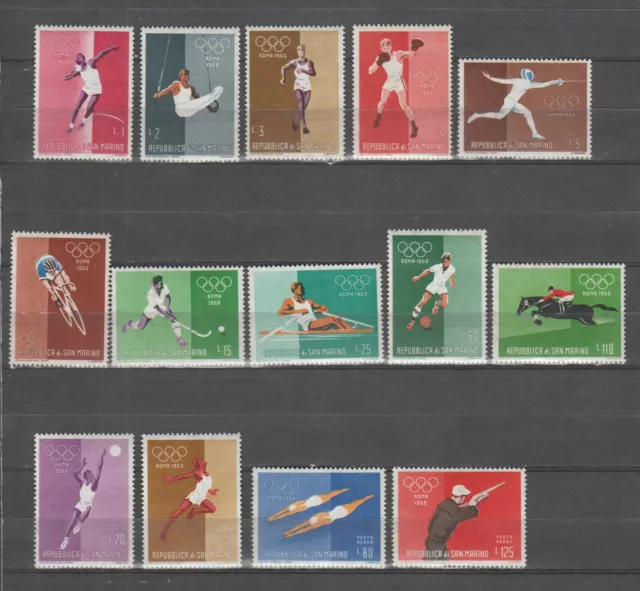 S36665 San Marino 1960 MNH Olympic Games Rome 14v