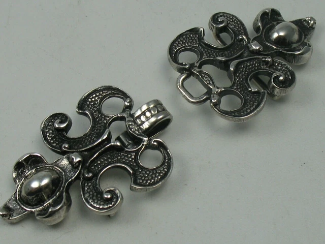 Gürtelschnalle Silber 925 BAS Blachian Antik Schmuck Vintage Trachtenschmuck
