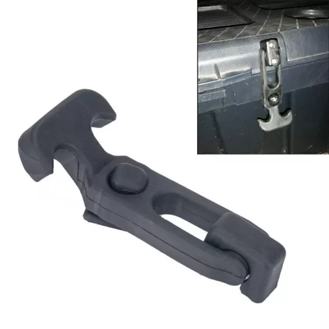 Rubber Flexible T-Handle Hasp Draw Latch for RV Tool Box Cooler Golf Cart Black