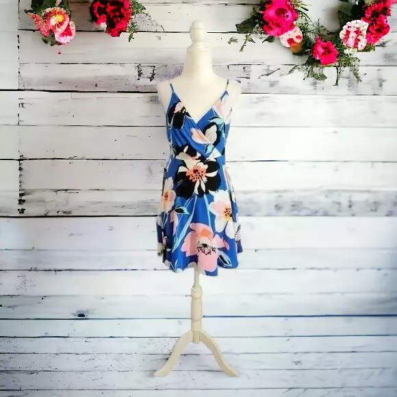 NEW Express Women's Fit & Flare Floral Spaghetti Strap Summer Dress Size XS NWT