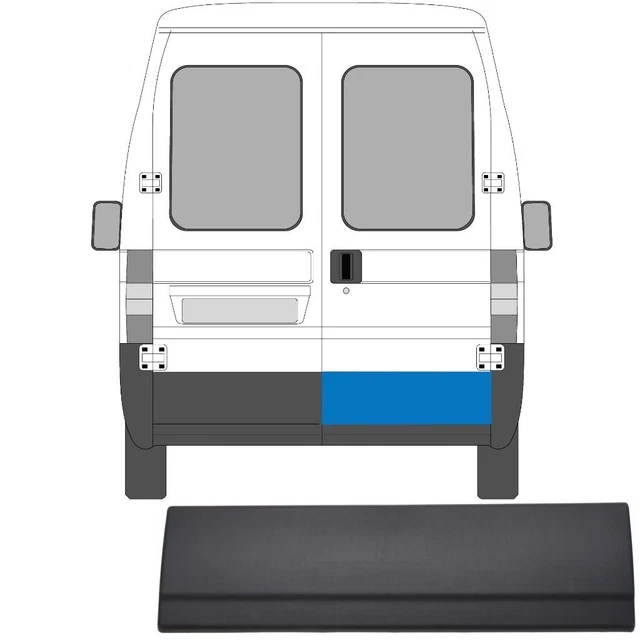 Set Baguettes Pare-choc Arrière Droit Pour Fiat Ducato, Citroën Jumper, Peugeot Boxer (2002-2006) L1 - Neuf