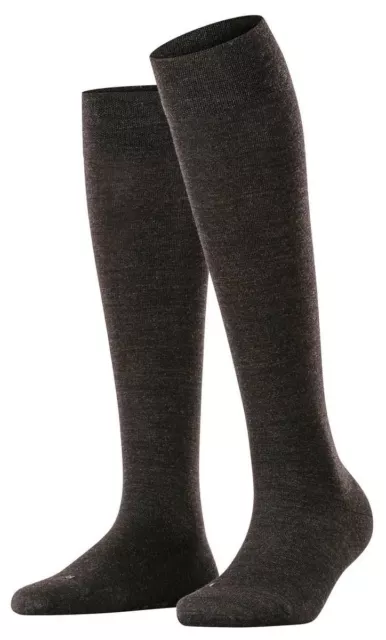 Falke Womens Sensitive Berlin Knee High Socks - Anthracite Mel Grey