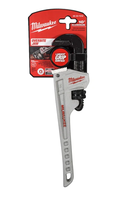 Llave de tubería de aluminio de 10 pulgadas Milwaukee 48-22-7210