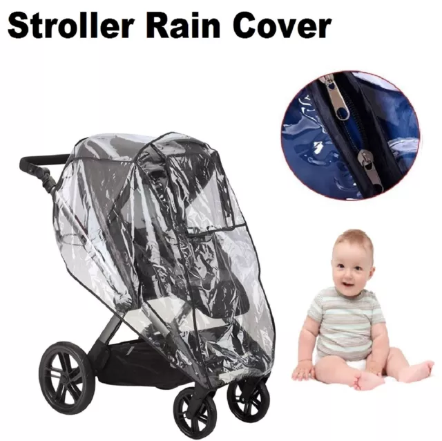 New Universal Rain Cover for Pushchair Stroller Baby Buggy Weather Shield Pram