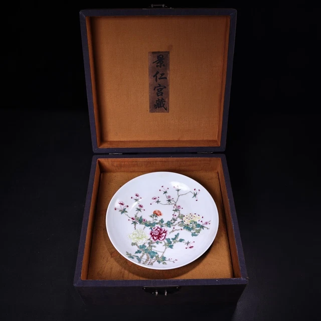 Collection of handmade Qing Dynasty painted ceramic plates