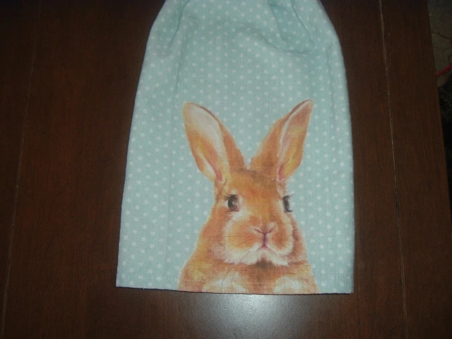 "Mariscales De Toalla Completa Top De Crochet De Cocina ""Conejo De Pascua Delantero Y Trasero"