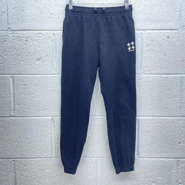 F&F Pantaloni Da Jogger Neri A Polsino Lounge Uk 11-12Y Donna Xs