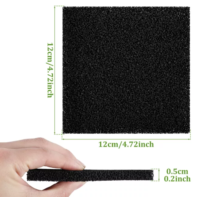 12Pcs Charcoal Filters for Kitchen Compost Bin 12cm Square Activated PrLHT