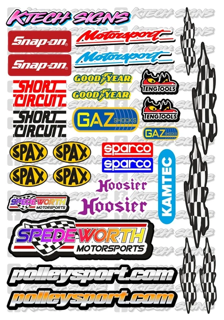 VSC F1 F2 Lagerauto FÜLLBLATT Mardave Kamtec RC Aufkleber Banger