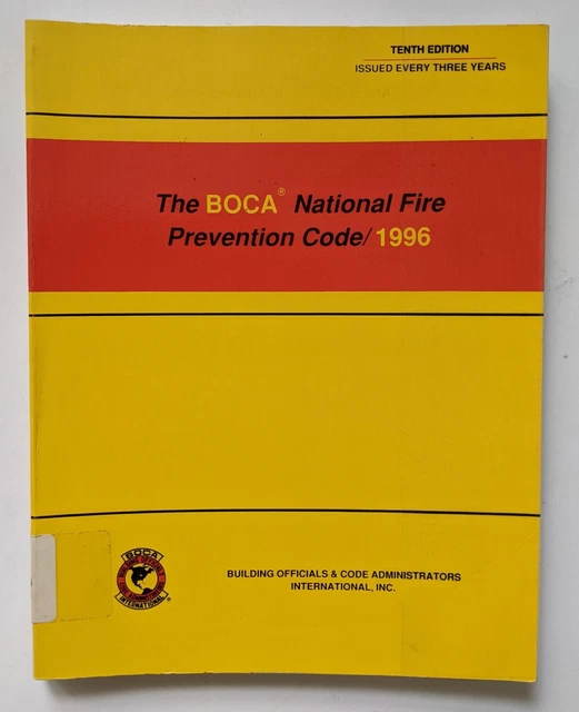 THE BOCA NATIONAL Fire Prevention Code 1996 10th Ed. Model Building