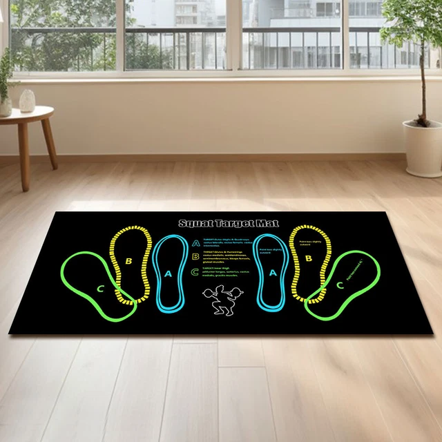 Workout Step Mat PU SQUAT MAT Knee Mat 3 Positions Squat Step Position Mat for Home Gym ...