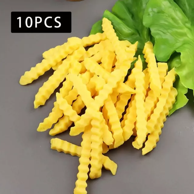 10Pcs Models Food Sample Wave Shape French Fries Models  Restaurant