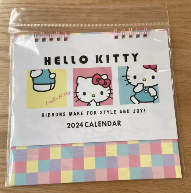 HELLO KITTY 2024 Desk Calendar Sanrio KAWAII 10.00 PicClick