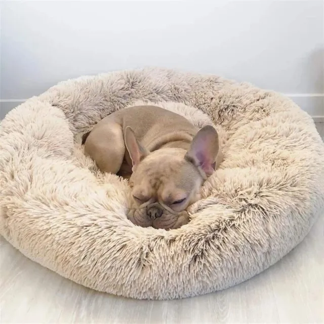 Super Soft Beds for pets Comfortable Donut Round Dog Kennel Ultra Soft Non-Slip
