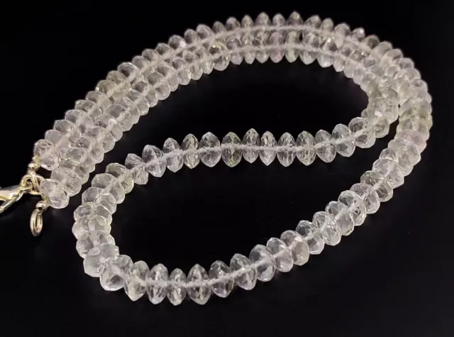 Collier de perles rondes en cristal de Quartz naturel à facettes de 7.5mm,...