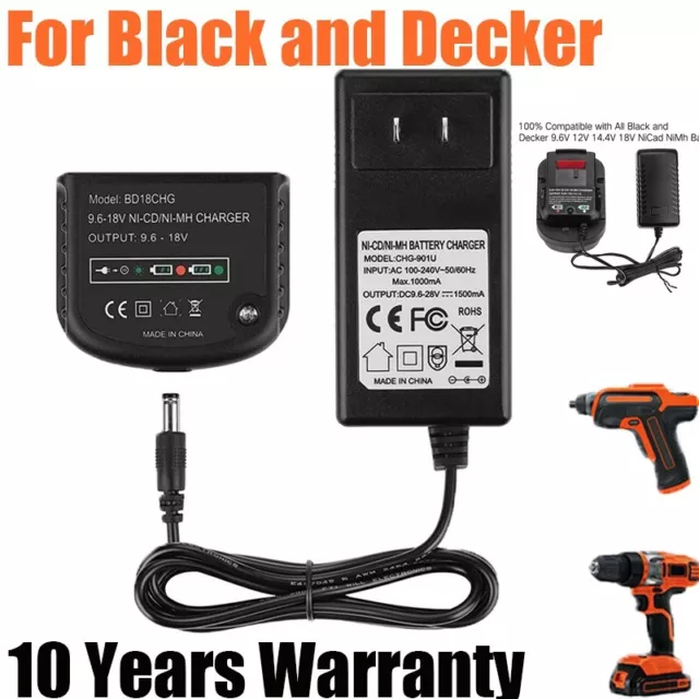 18V Charger For Black and Decker Replacement Battery HPB18 HPB18-OPE