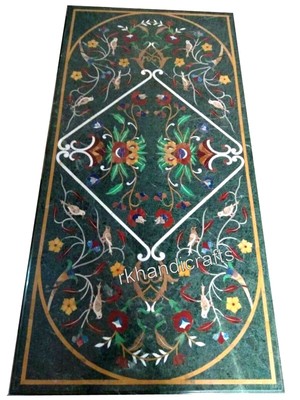 Look Marbre Dîner Table Haut Marqueterie Art Élégant Look Réunion Table 91.4x152cm 