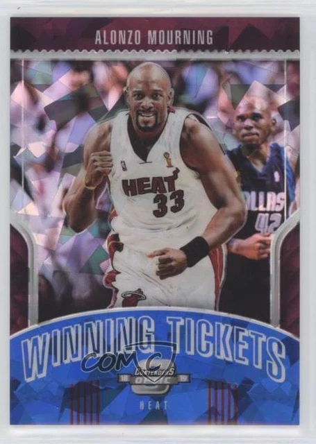 2018 Contenders Optic Winning Tickets Prizms Blue Cracked Ice Alonzo Mourning #1