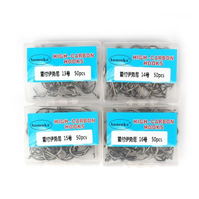 50pcs Terminal Tackle Carp Fishing Hooks Long Shank Micro Barbed Gear Supplies