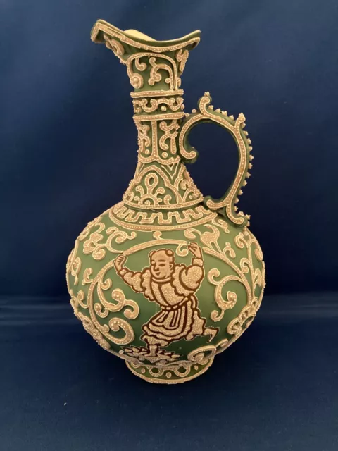 Nippon Moriage Antique Hand Painted  Moriage Man Ewer