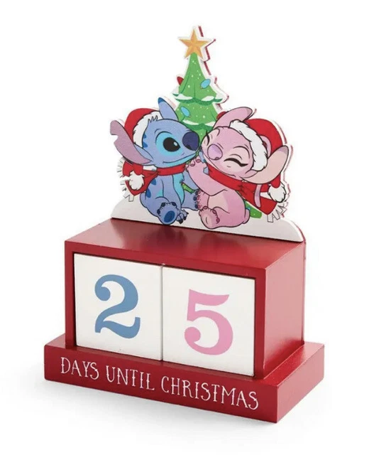 DISNEY LILO & Stitch Angel Wooden Advent Calendar Countdown To