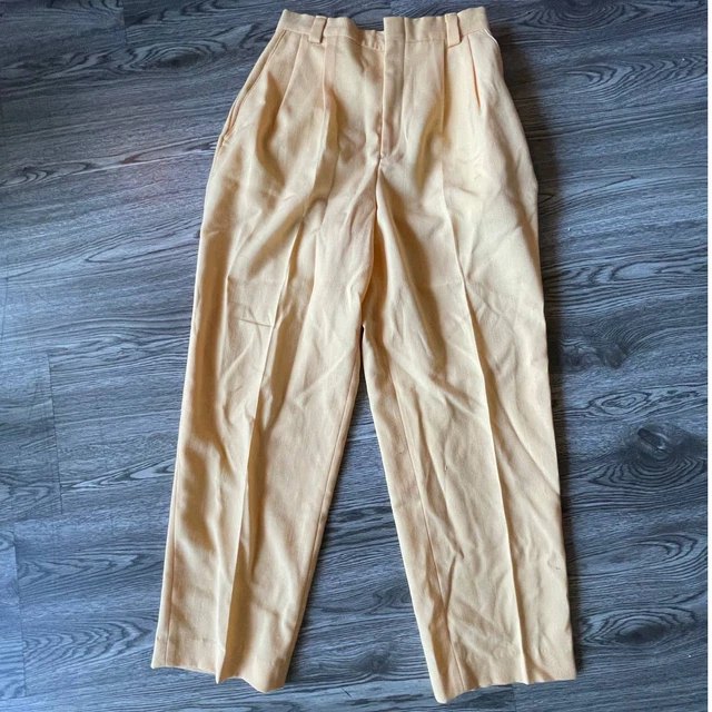 Vintage Yellow Banana Colored Zoot Suit Menswear Pleated Pants - Women's XS or 2