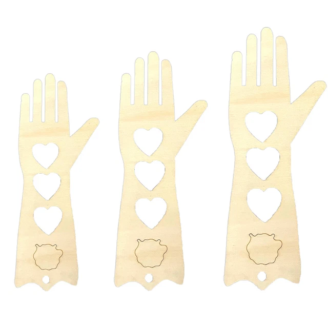 2 piezas/juego de herramientas de ganchillo resistentes delicados sin terminar guantes de tejer madera