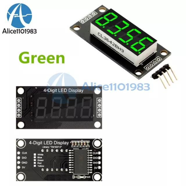 0.36" inch 7-Segment 4Digit LED Display TM1637 Clock Digital Tube Module 5 Color