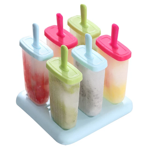 6 cavidades compartimento de paletas moldes silicona moldes de paletas formas de pudín