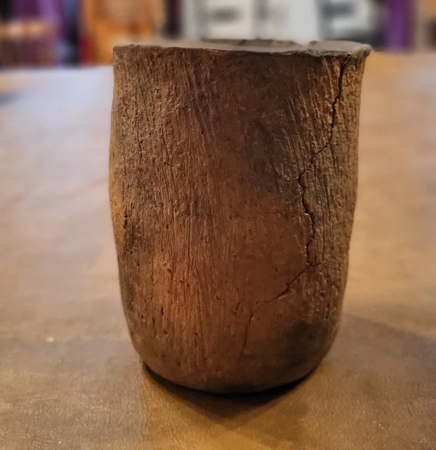 NICE solid Incised Caddo Jar Ancient Native American Indian Pottery