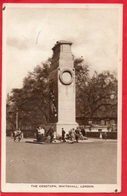sepia postcard of THE CENATAPH, WHITEHALL, LONDON - 1920s?