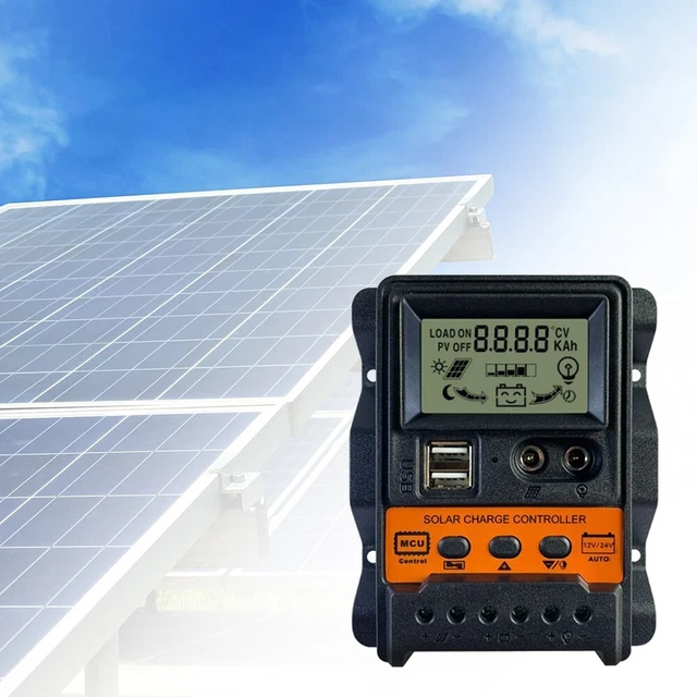 Controlador de carga solar con pantalla de generación de energía en tiempo real con doble salida USB