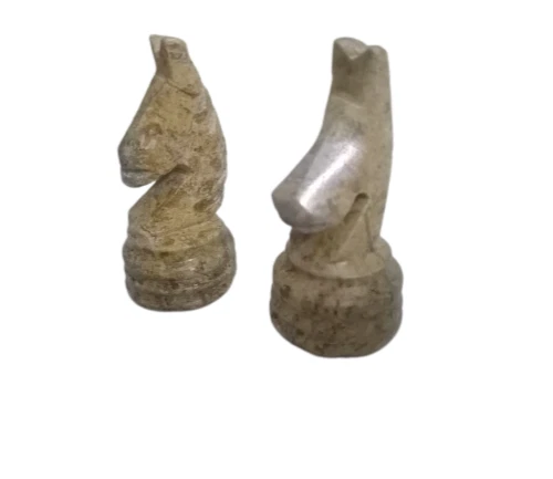 Replacement Chess Piece Knight Pair Coral Stone 2 inch for Marble/Onyx board-C3