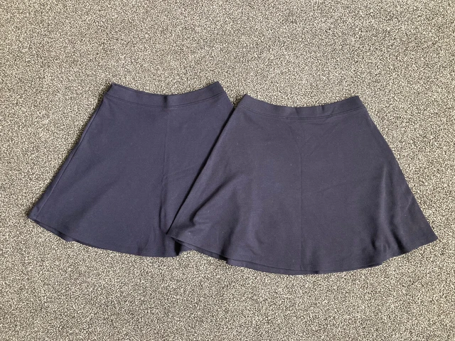 2x TU Girls Navy Blue School Uniform Skirts Age 10 Years