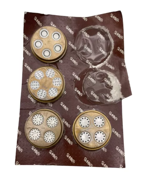 Simac Pastamatic 700 Pasta Machine 4 Assorted Replacement Discs Dies New Sealed Simac Pastamatic 700 Pasta Machine 4 Assorted Replacement Discs Dies New Sealed