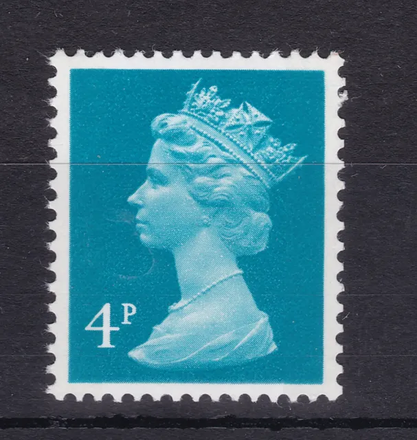 SG X862 GB QEII Machin Definitive Stamp 4p Greenish Blue 2B MNH